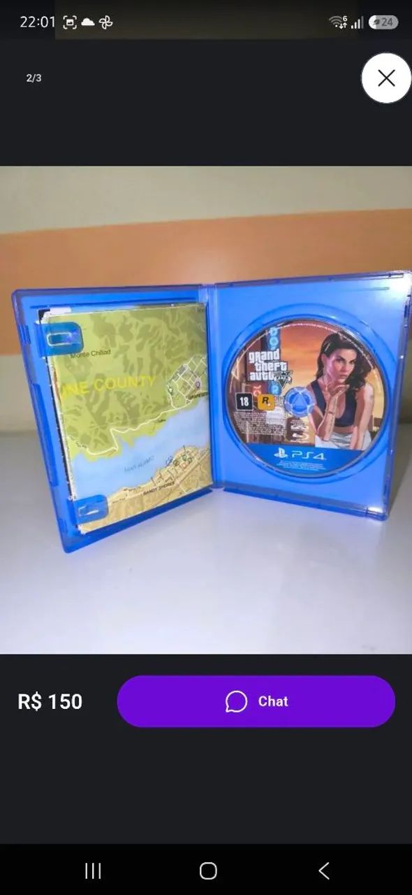 GTA V PS4 Versão premium com mapa e manual  - Foto 3