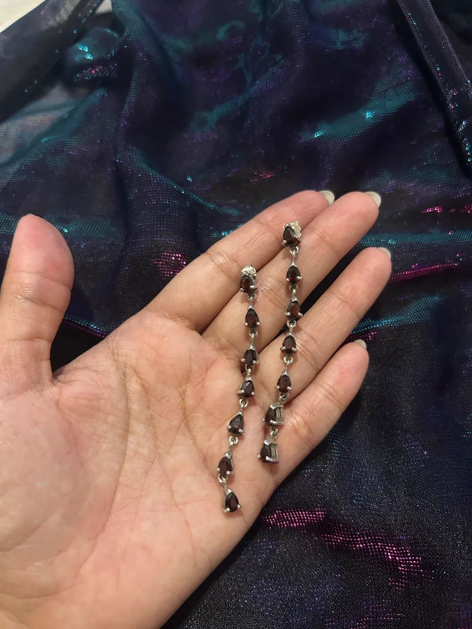 Brincos de prata com granadas - Foto 3