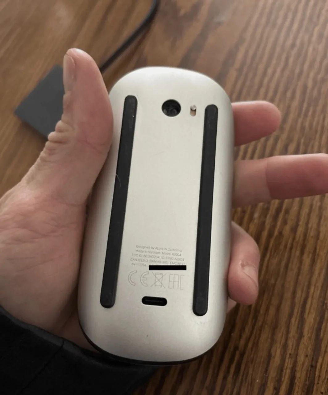 apple magic mouse 2 - a3204 - preto, usb-c - Foto 2