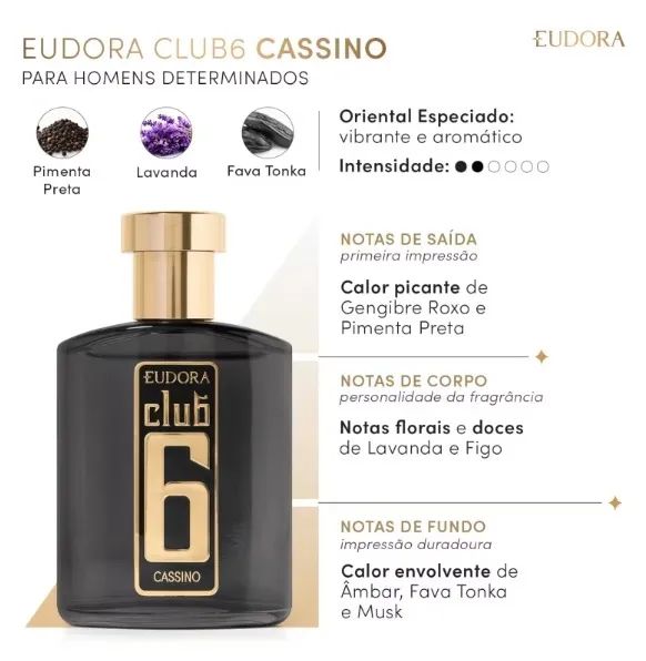 Combo Club 6 Cassino e Club 6 Fever Eudora R$ 179,99 - Foto 2