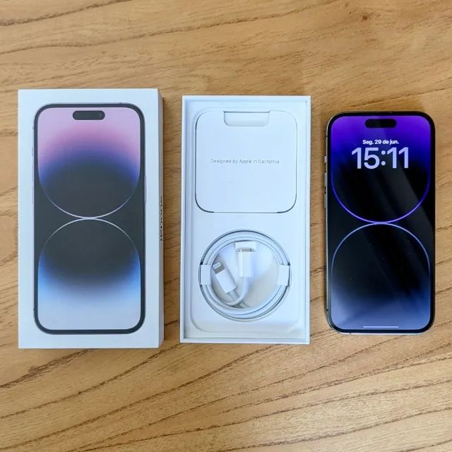 Apple iPhone 14 Pro 128GB Roxo Anatel com Caixa Original + 2 Cabos Extras - Foto 4