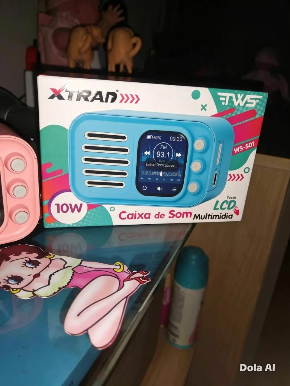  Caixa de Som Multimídia Xtrad WS-501 - COR ROSA nova na caixa