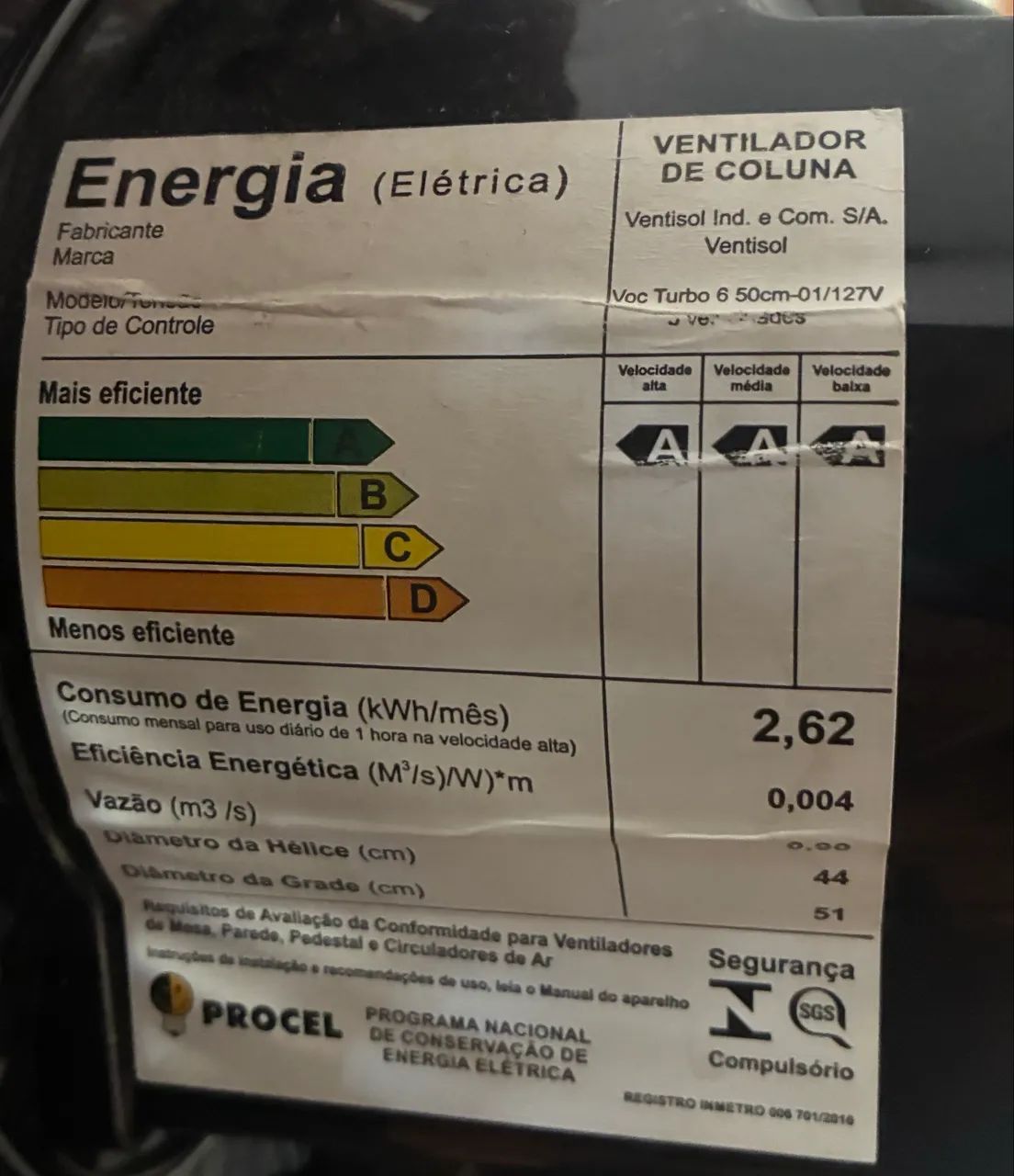 Ventilador de pé Vertisol  - Foto 5
