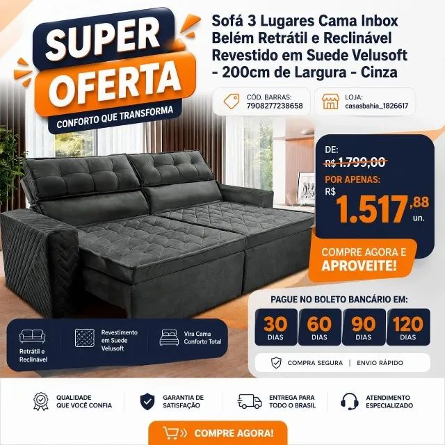 Compre sofá para a sua loja pela nossa distribuidora Martins 