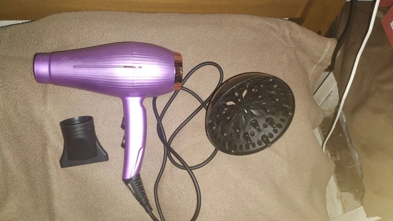Secador de cabelo viccoli VTR-03854 lilás 3500W  - Foto 2