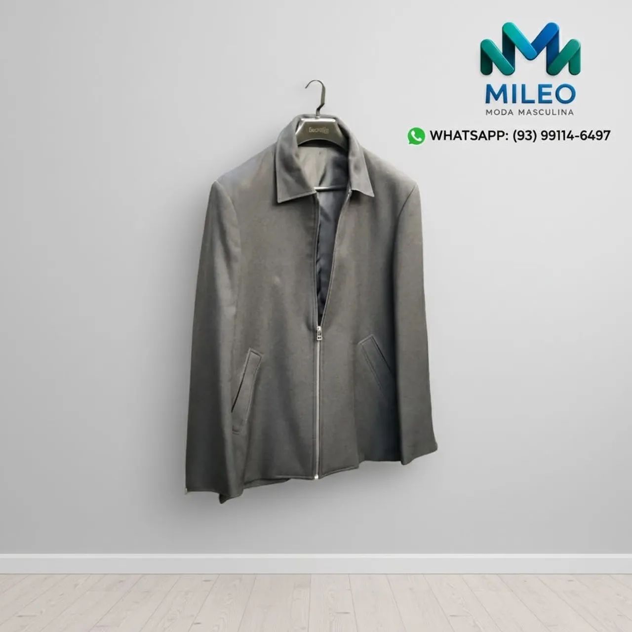 Blaser preto com zíper frontal TAM G - Foto 2