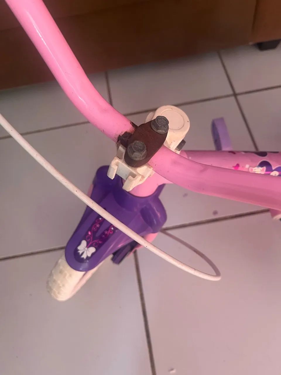 Bicicleta infantil rosa - Foto 3