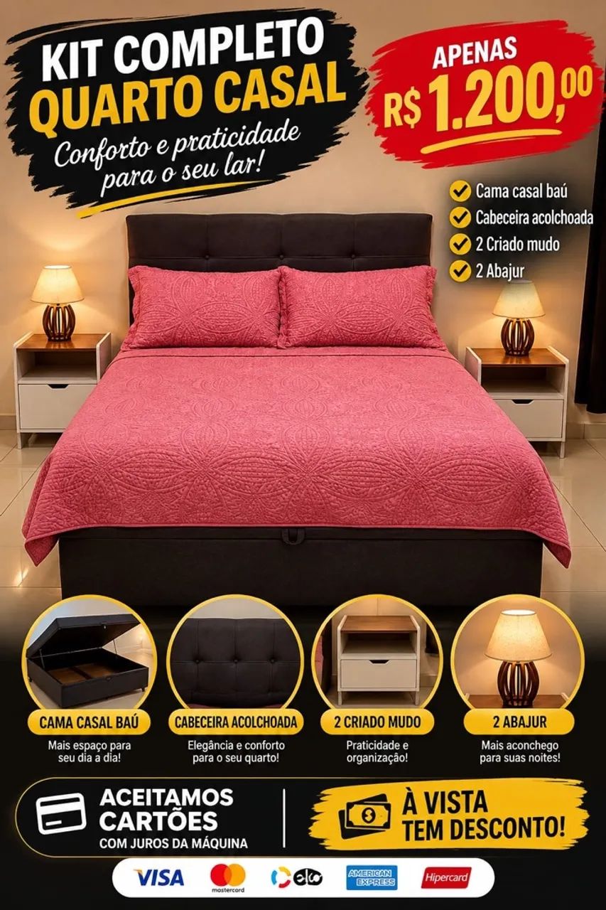Kit completo quarto de casal 
