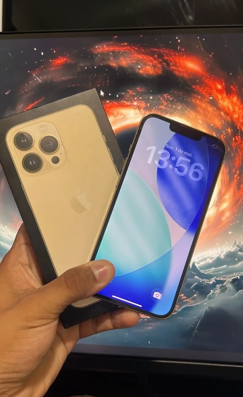 IPhone 13 PRO 128gb + Caixa (IMPECÁVEL!) - Celulares e Smartphones