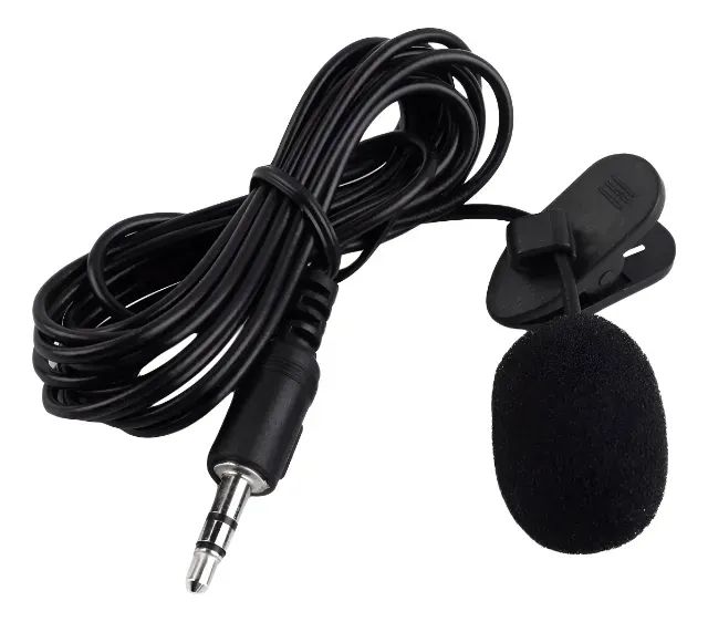 Microfone Lapela Stéreo Gravação Video P2 3.5mm Profissional