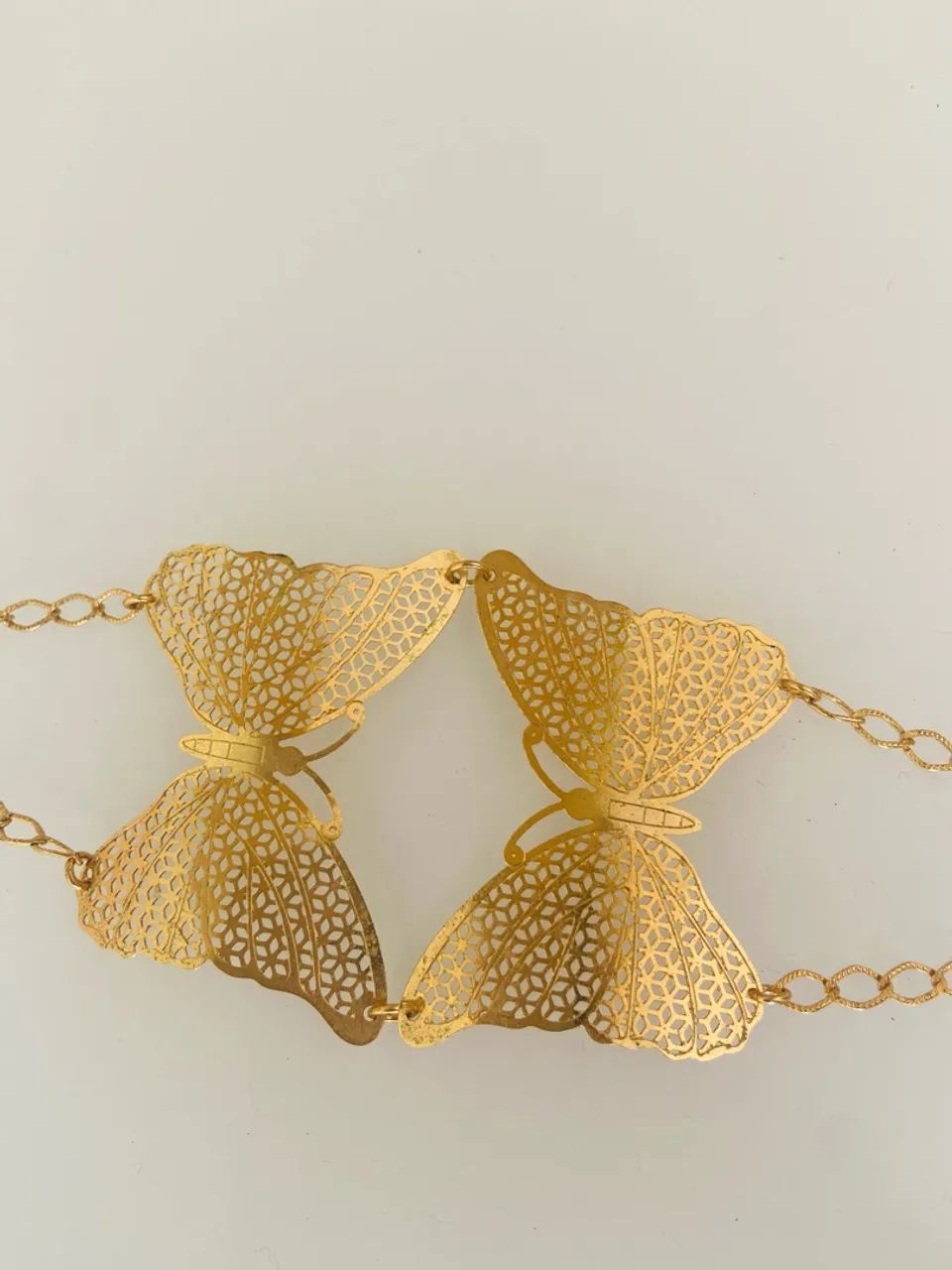 Pulseira dourada borboletas ajustável - Foto 3