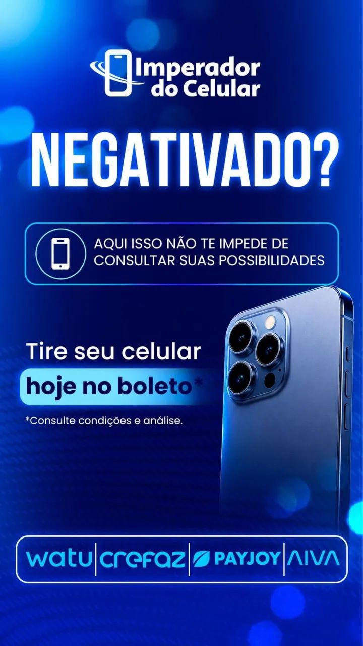 CELULAR NO BOLETO A PARTIR DE 250 