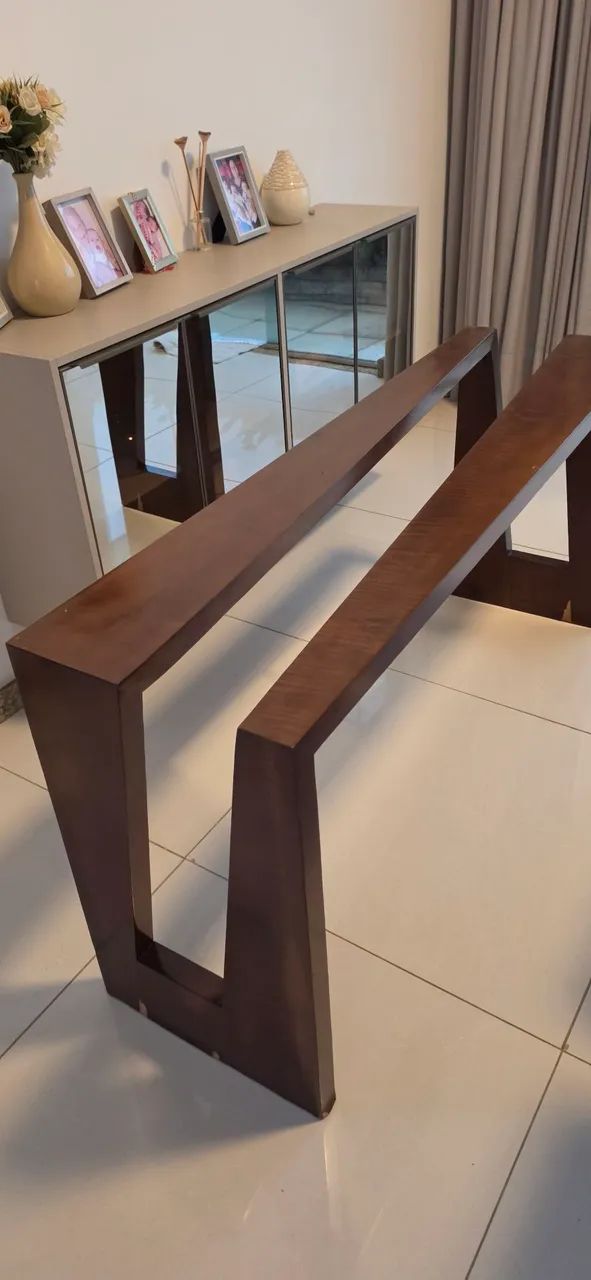 Pé de mesa 2,00 x 1,00 cor imbuía  - Foto 2