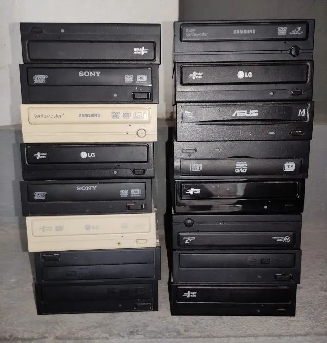 Lote 16 unidades Leitor E Gravador Cd E Dvd  LEIA!
