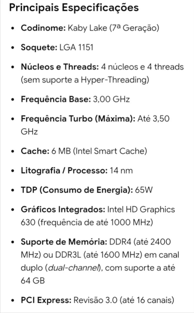 Processador Core i5 7a geração - Foto 3