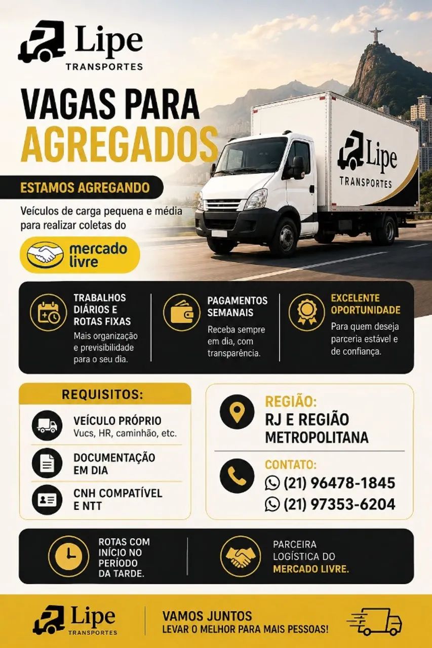 Vagas para agregar veículos