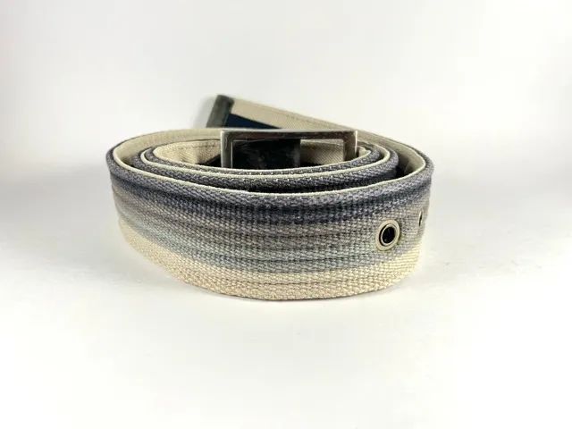 Cinto Masculino CNS Dupla Face Azul e Bege com Fivela Metálica - Foto 2