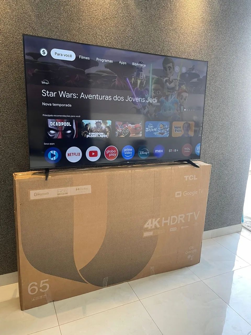 TV SMART 65 4K UHD Google TV ( Pego TV menor ) - Foto 5