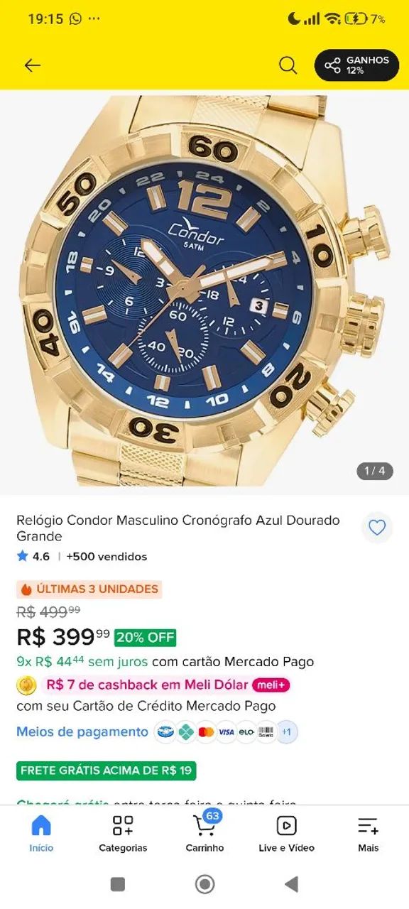 Relógio Condor Original Novo 