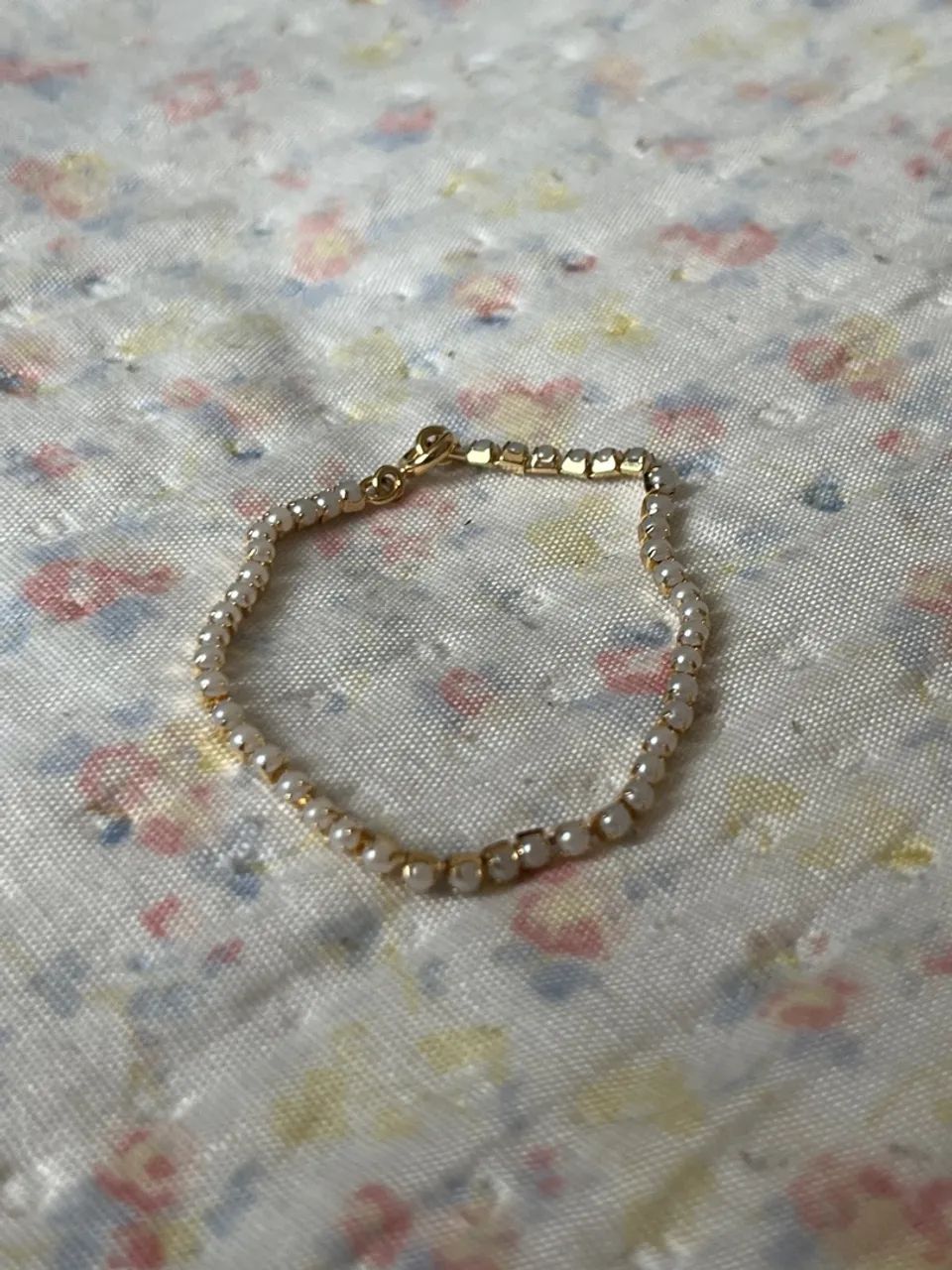 Pulseira Dourada Pérola Semijóia