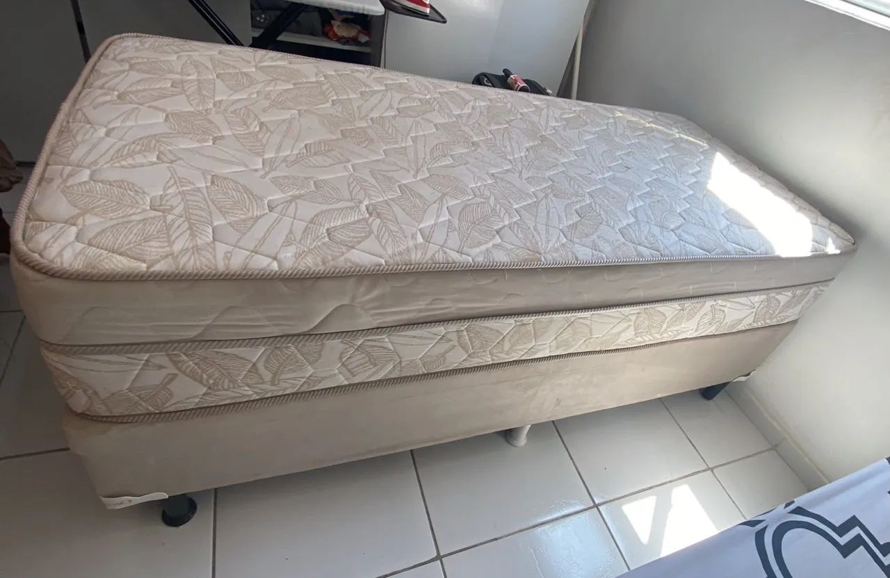 Cama e Colchão Topázio Laca - Solteirão - Foto 5