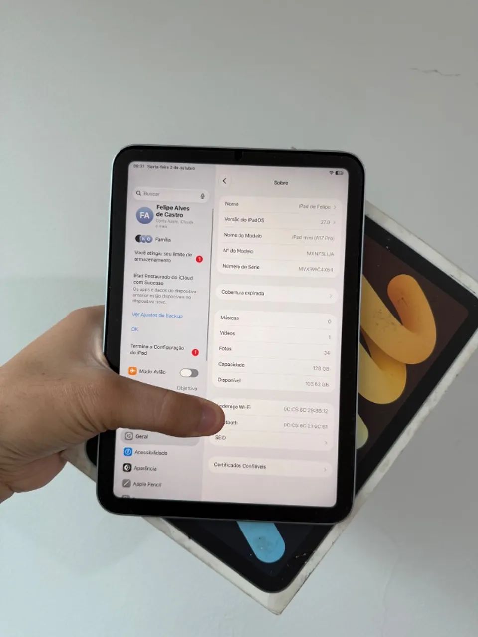 IPAD MINI 7 (A17 PRO) 128GB - ACEITO OLX PAY - Foto 5