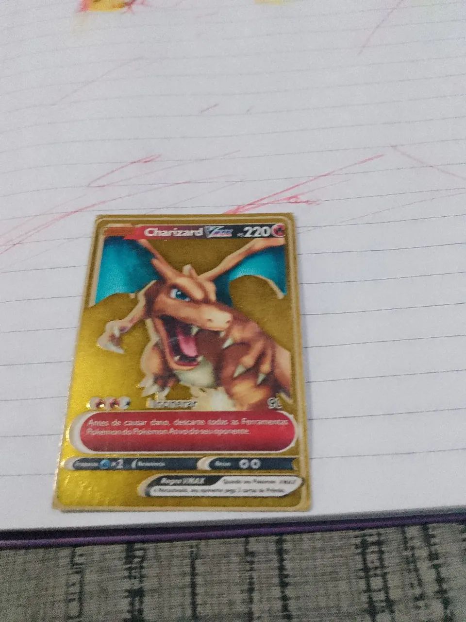 Cartinha de ouro do Charizard 