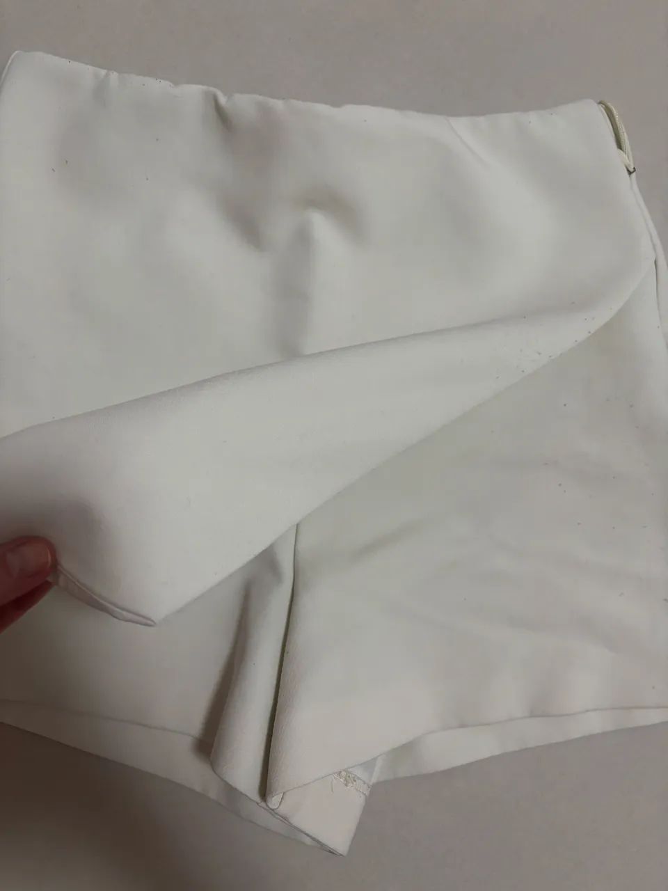Short saia Zara PP off white branco  - Foto 2