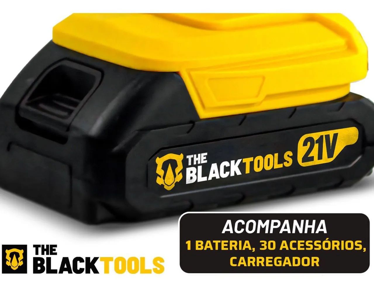 Furadeira e Parafusadeira Impacto Portátil The Black Tools 21v