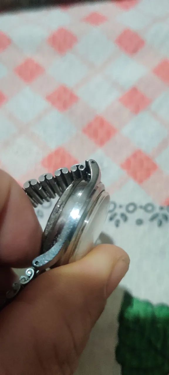 Mido vintage funcionando normalmente todo em aço inox automático original  - Foto 5