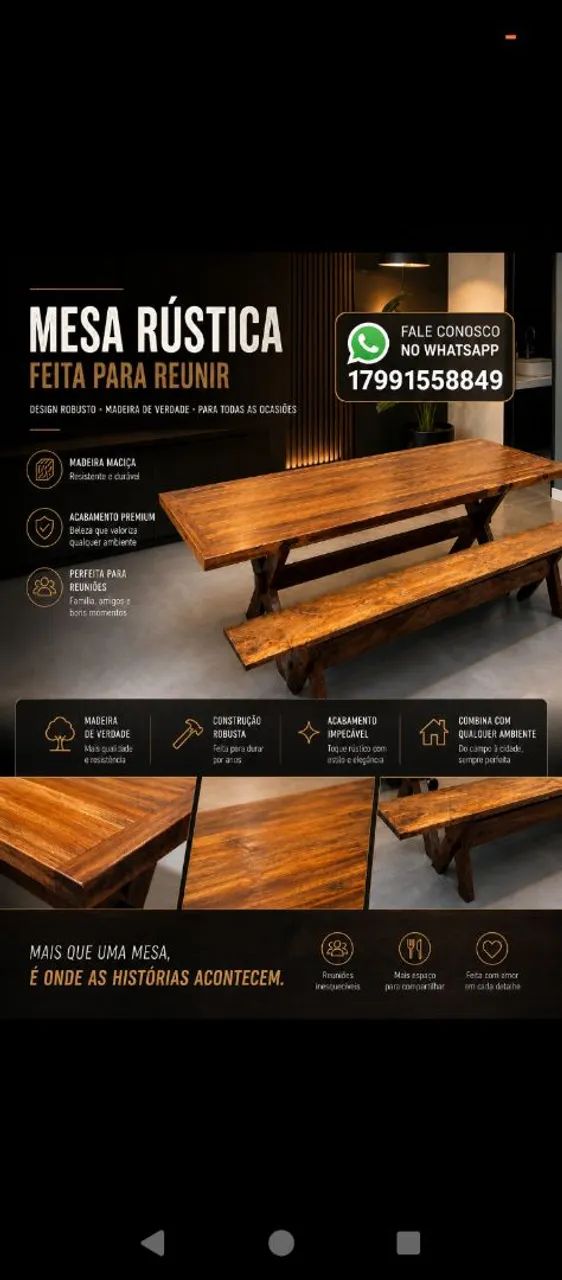 Mesa de madeira 