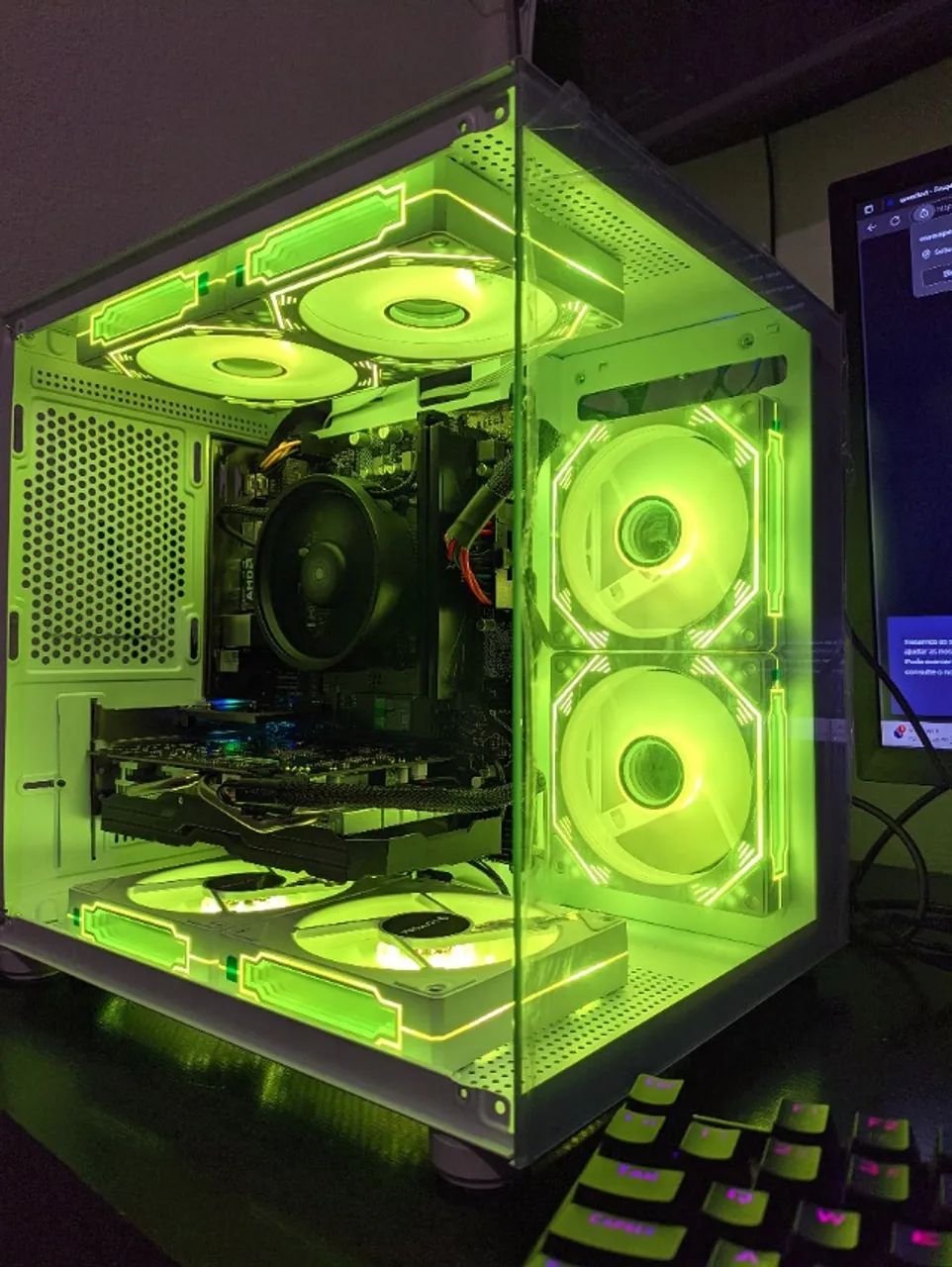 PC Gamer Caixote Convertido com Ryzen5 e GPU Boa