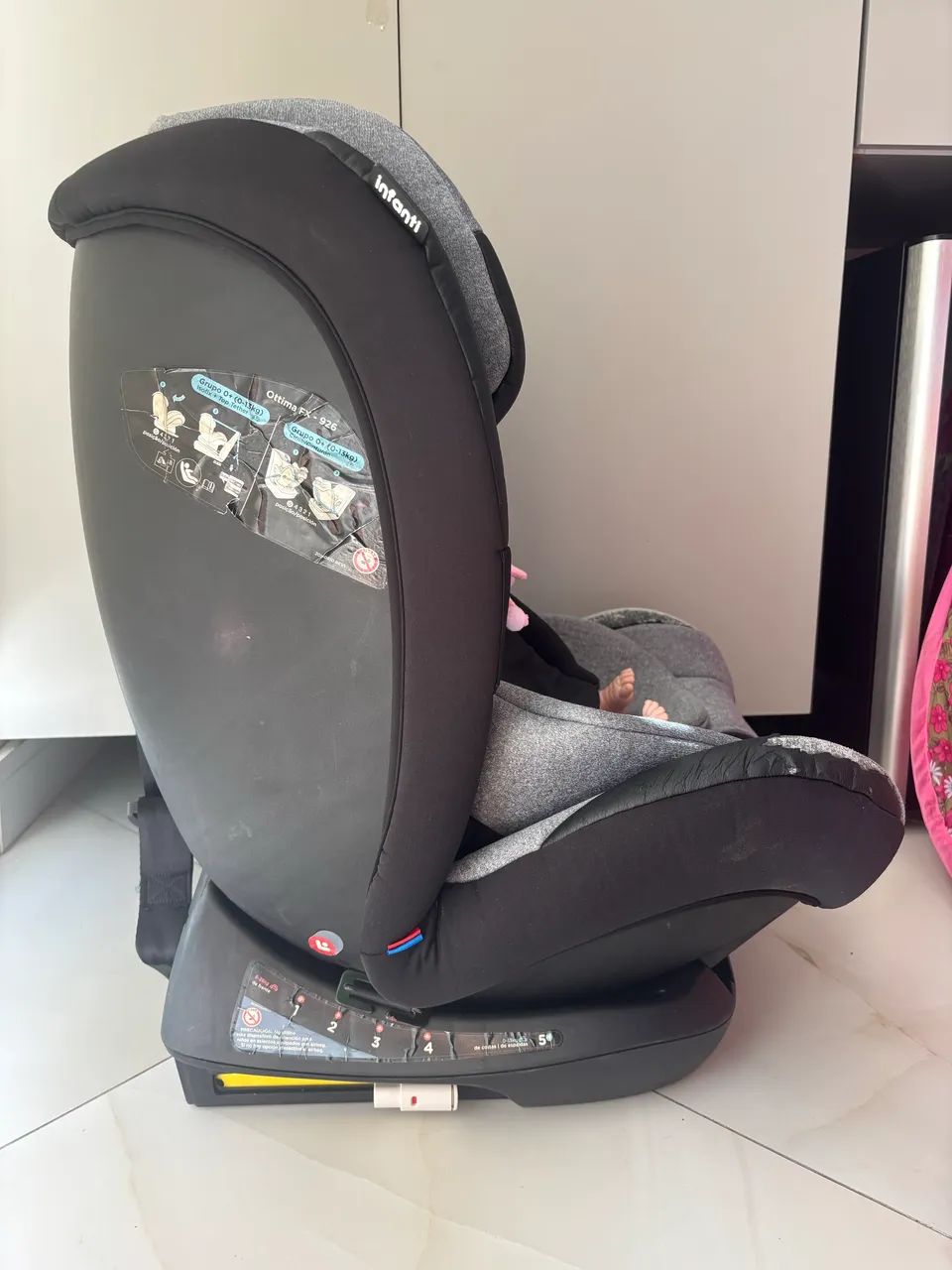 Cadeirinha Infanti Óptima FX Cinza - Excelente estado - Foto 2