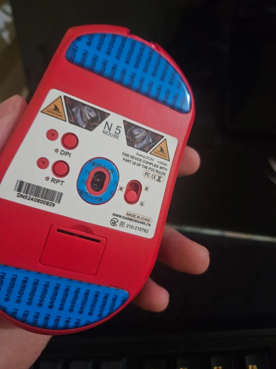 Mouse gamer Darmonshark n5 (ergo + sensor paw 3395) - Foto 6