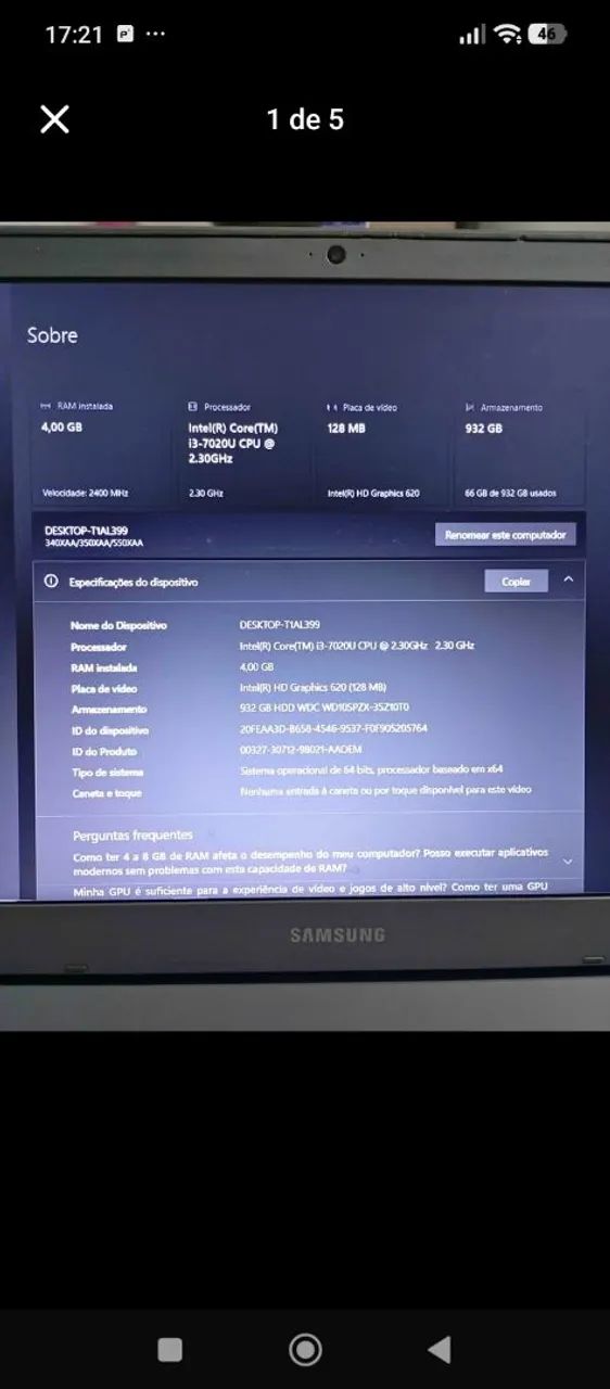 Notebook Samsung e30  - Foto 2