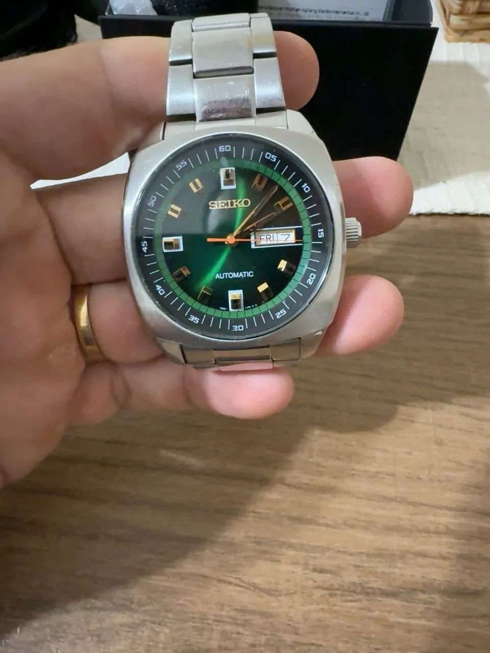 Relógio Seiko Recraft SNKM97 Automático Verde Original - Foto 2