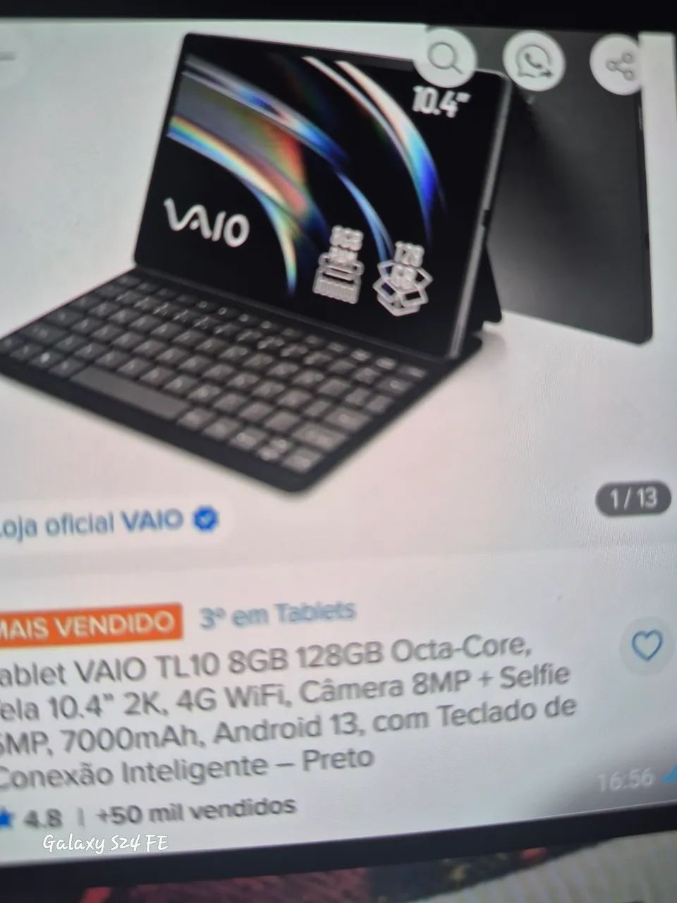 Tablet vaio 128GB .