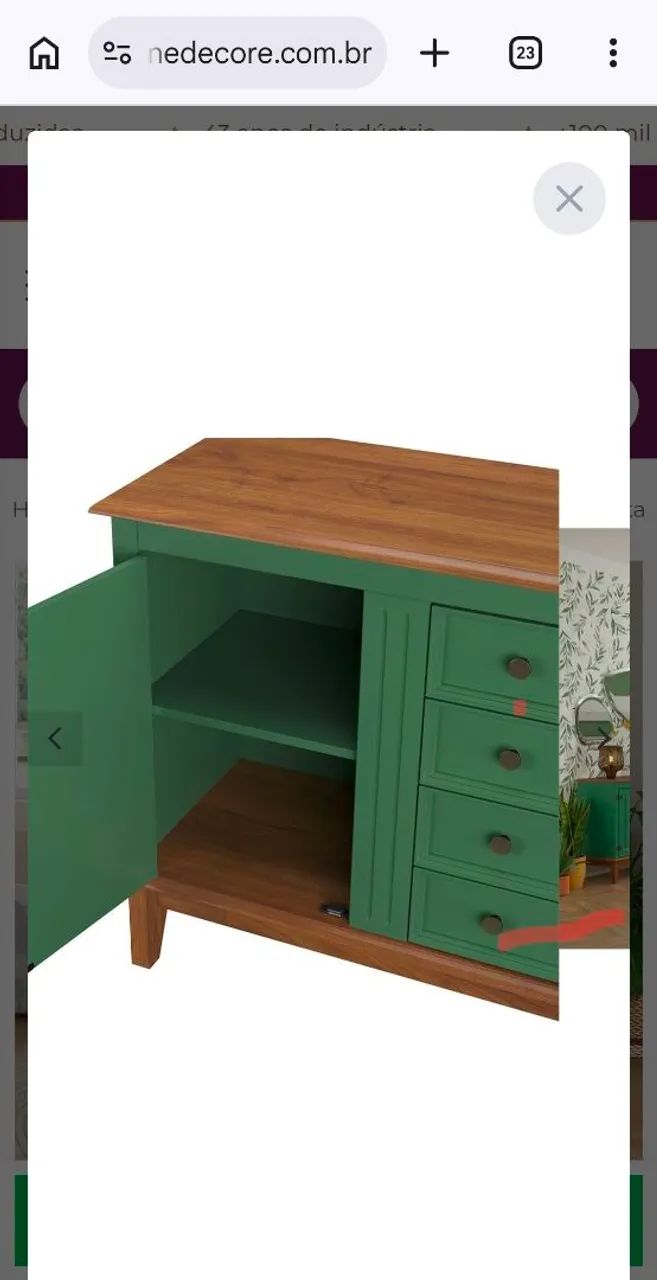 Cômoda verde infantil  - Foto 2
