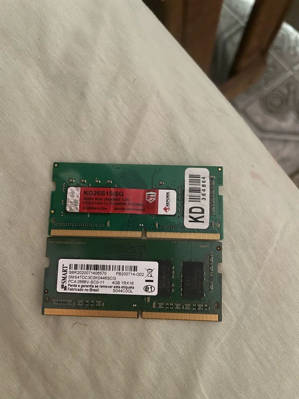 12gb de RAM DDR4 Notebook