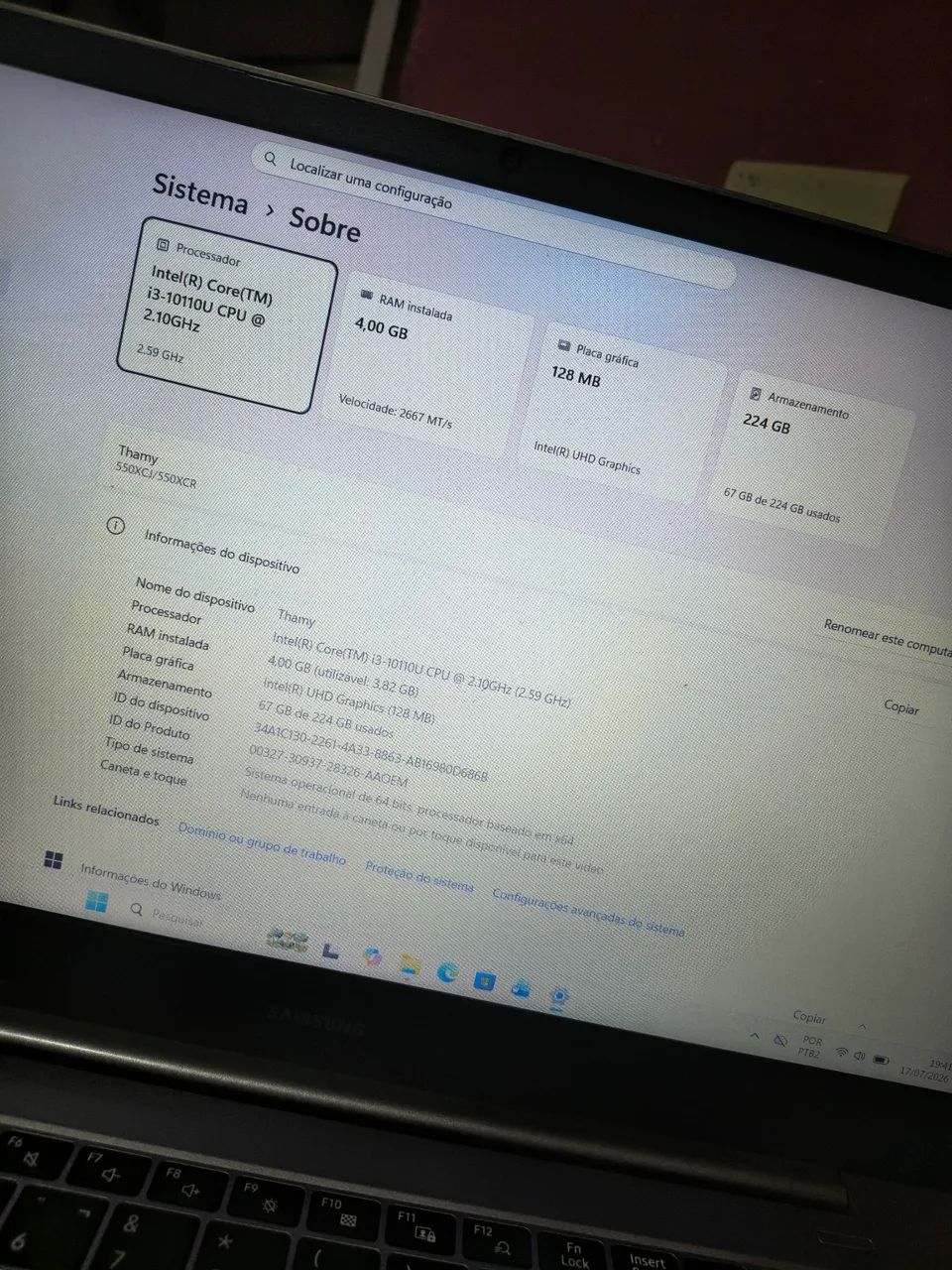 Notebook Samsung i3 10geracao  - Foto 2