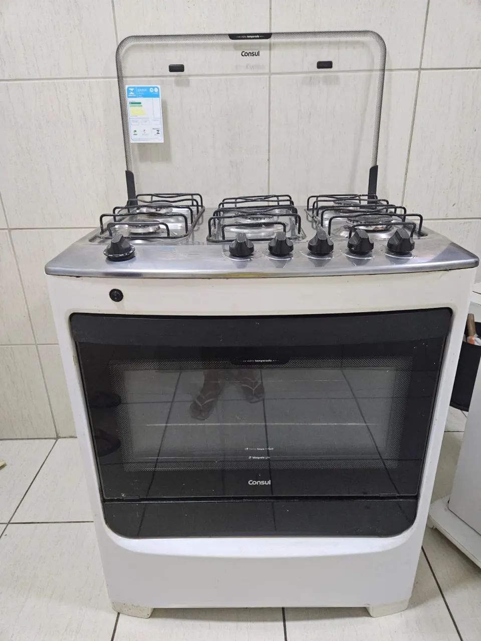 Vendo FOGÃO CÔNSUL 5 BOCAS BRANCO - Foto 4