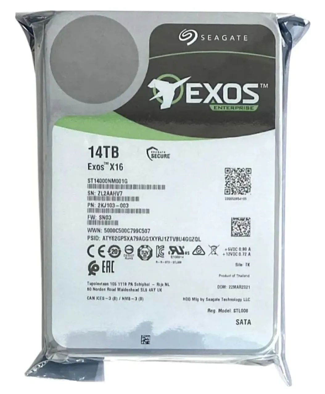 Hd 14 TB exos seagate x16