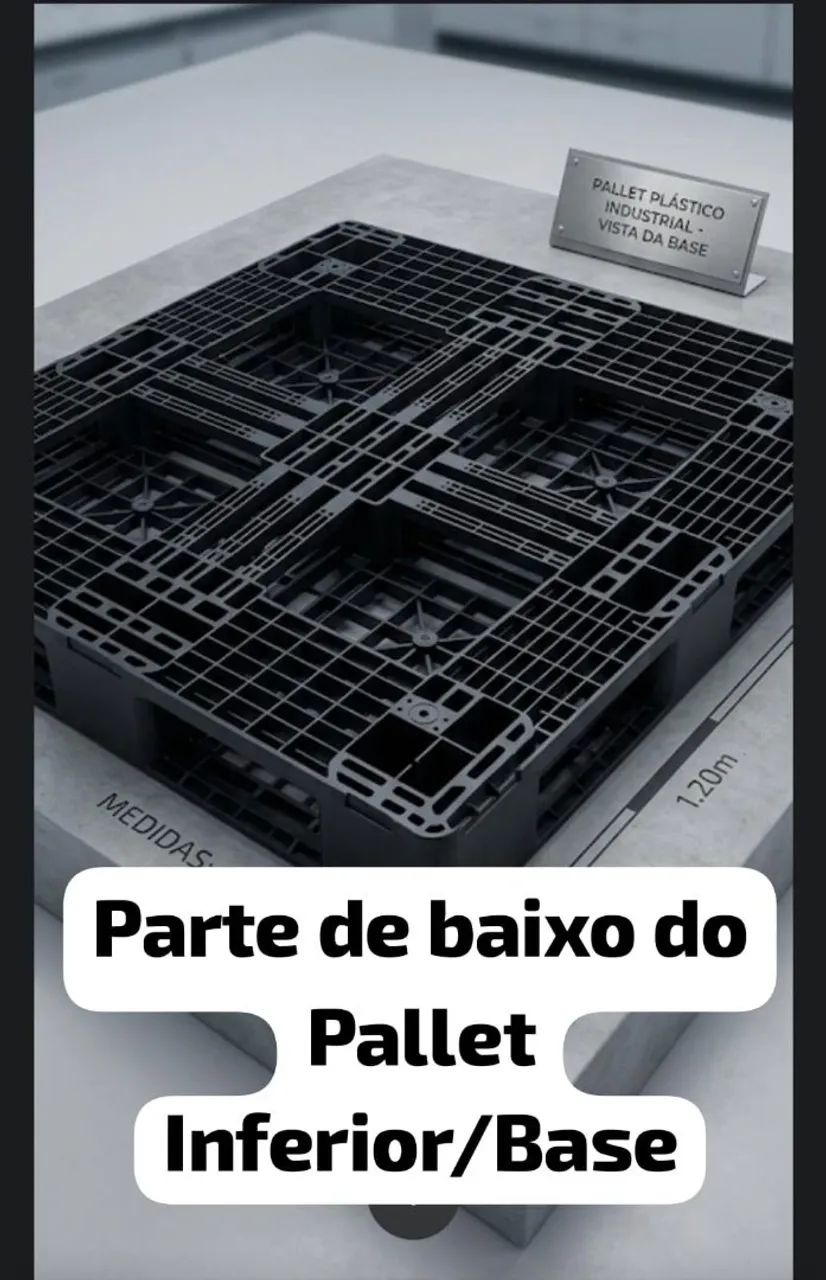 Pallet de plastico PBR usado 100x120x15cm - Foto 3