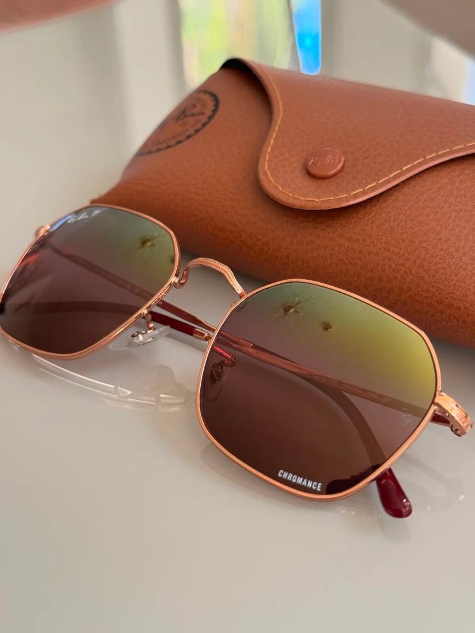 Ray Ban Jim Chromance Ouro rosado - Foto 2