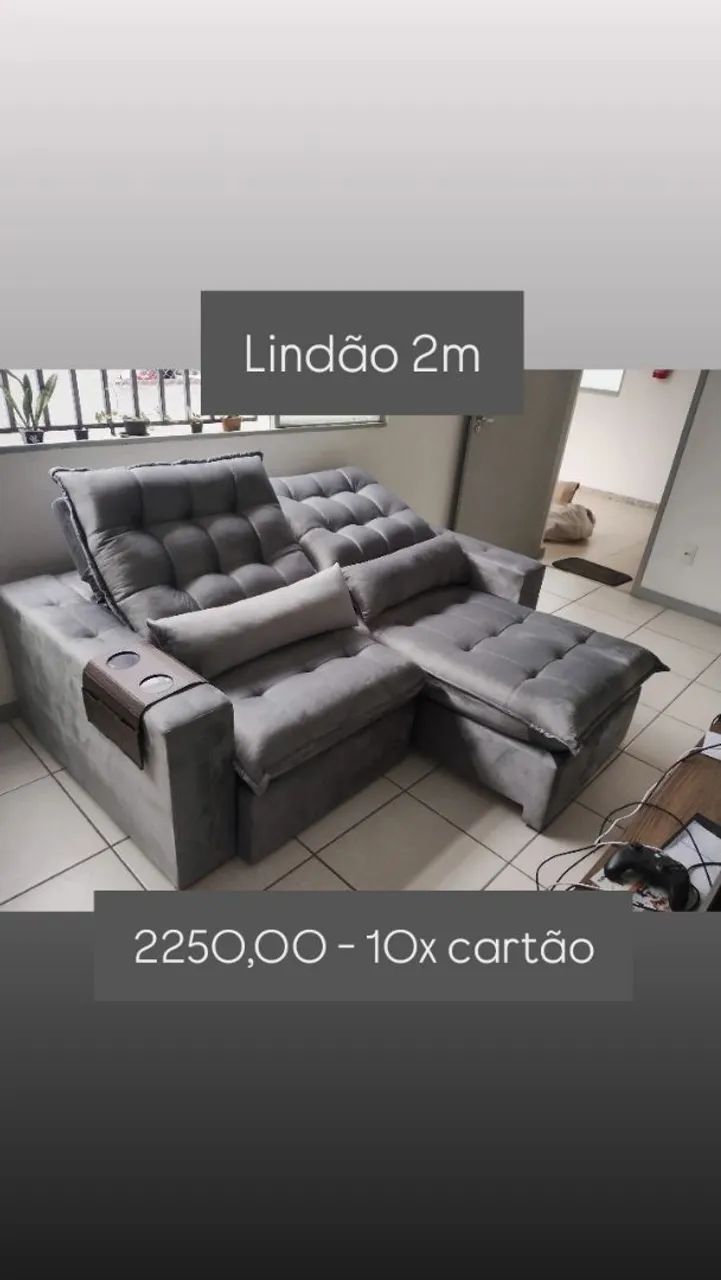 Sofá Retrátil e Reclinável 