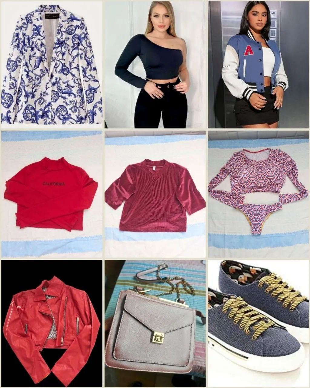 Lote Completo de Roupas Femininas & Acessórios