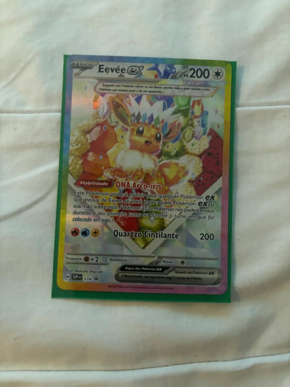     Eevee EX Tera Brilhante - Carta Pokémon Colecionável