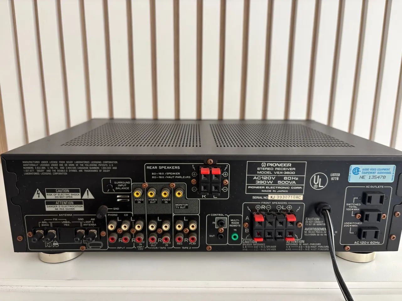 Receiver Pioneer VSX-3600 - Foto 4