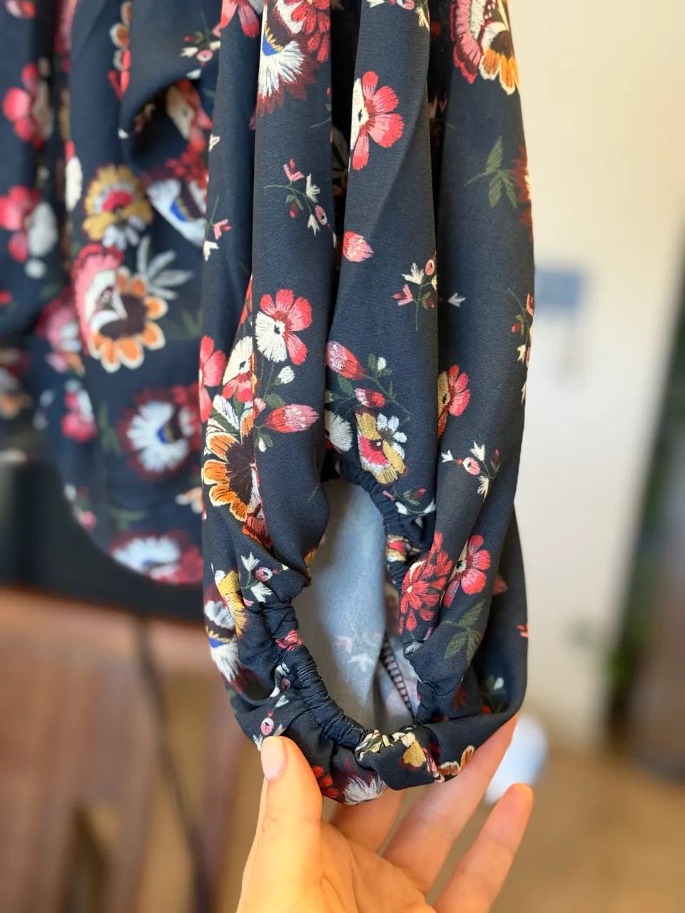 Cropped estampado estilo romântico de amarrar  - Foto 4