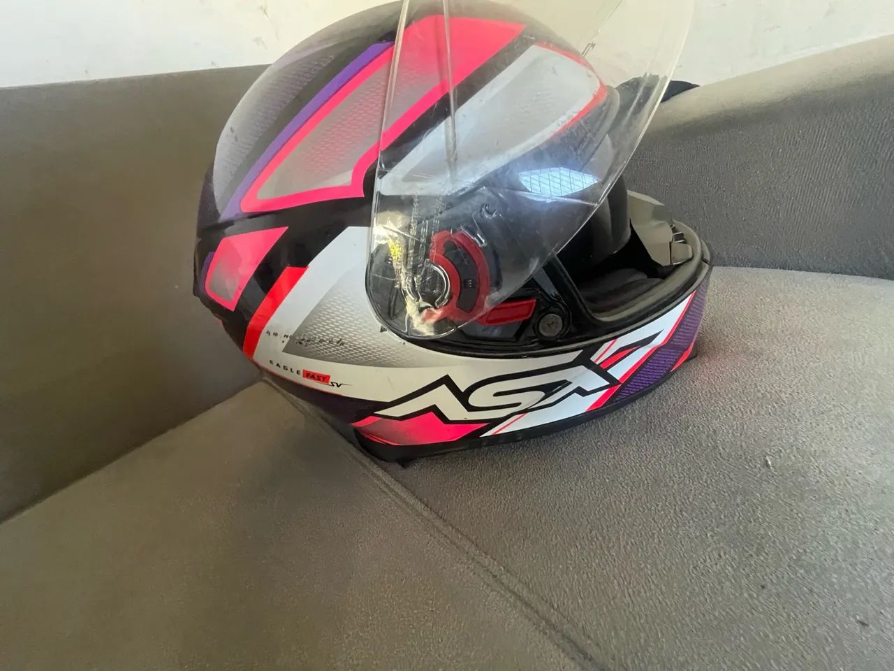 CAPACETE ASX ORIGINAL COM ÓCULOS INTERNO E NARIGUEIRA - Foto 4